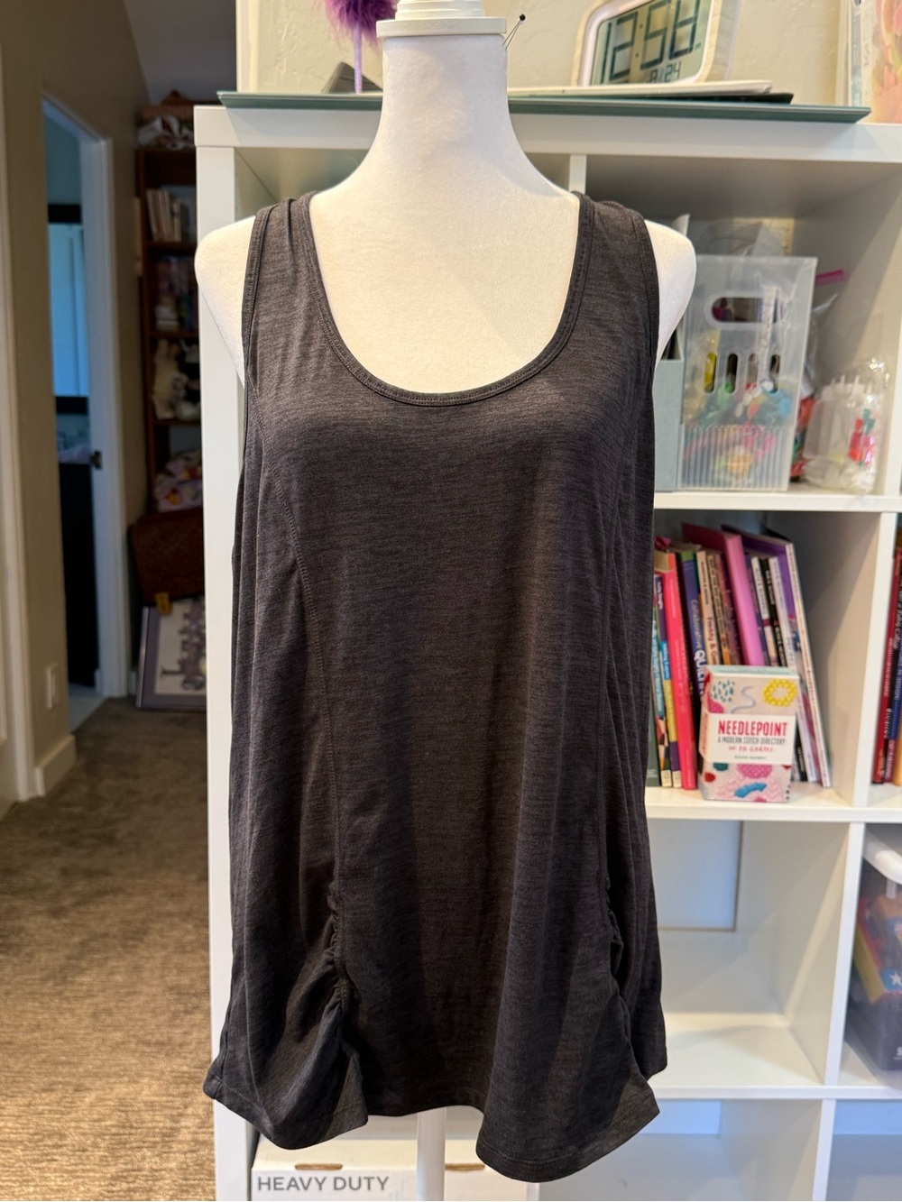 GAIAM Black Scoop Neck Tank Top